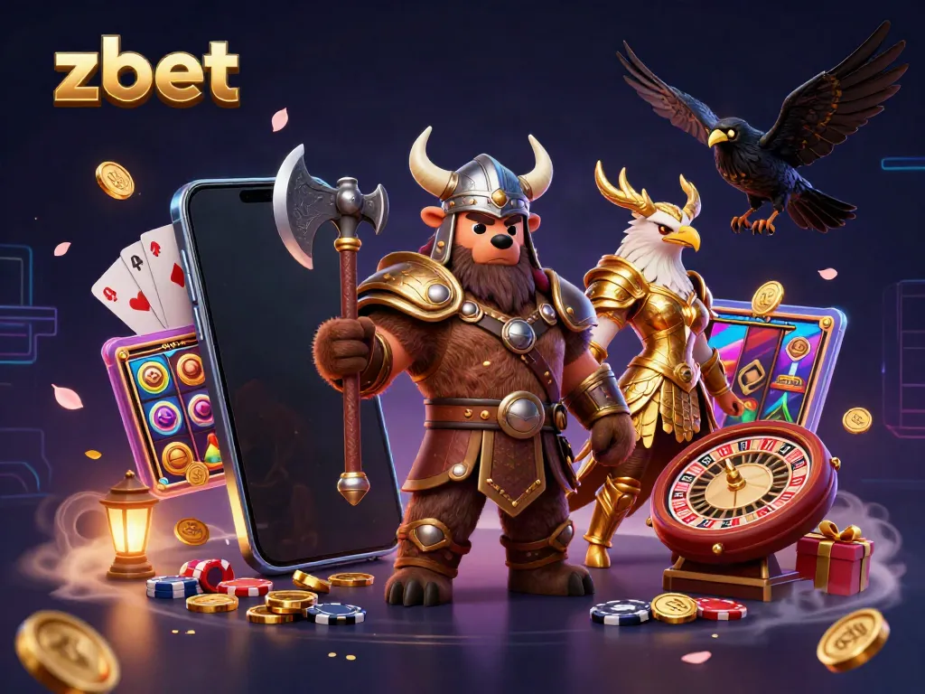 Experience the thrill of zbet with this dynamic 3D casino illustration featuring action characters and exciting gaming elements.