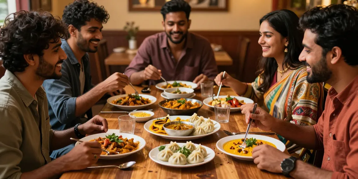 A vibrant dining experience featuring authentic Indian curry and momo dumplings from https://namastecurryandmomo.com, showcasing joy and culture.