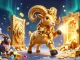VIN88 captures the excitement of online gambling with a dynamic 3D illustration of a golden ram and treasures.